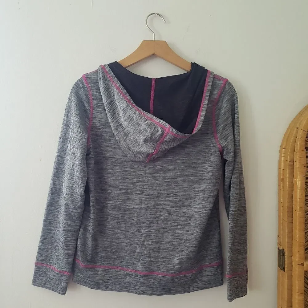 Everlast Zip Up Hoodie Gray Pink Girls' XL